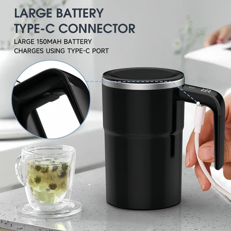 Tasse auto mélangeante & chauffante
